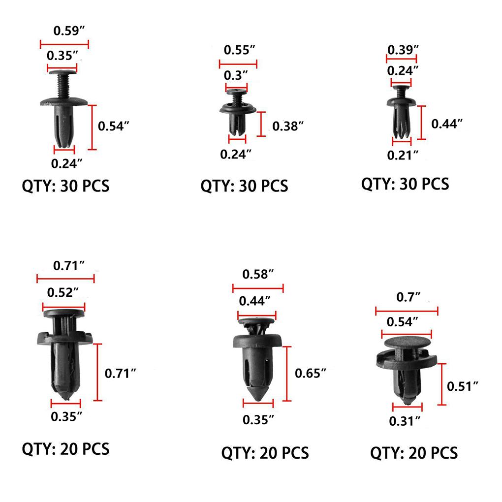 Pack of 635 Car Retainer Clips Fasteners Automotive Rivets Screwdriver Repair Kit Parts for Fender Door Trim Panel