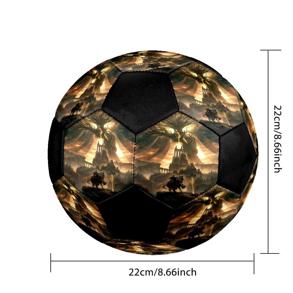 Elden Ring Indoor Soccer Ball Colorful Machine Stitched PVC Size 5 Team Training Competition Ready Durable High-Bounce Cool Sports Gift