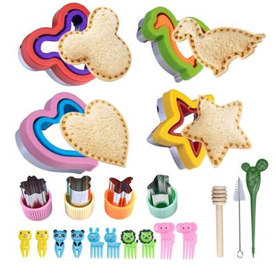 21 sztuk/zestaw foremki do kanapek dla dzieci Uncrustables opiekacz do kanapek urządzenie do rozdrabniania chleba urządzenie do robienia naleśników małe foremki do ciastek