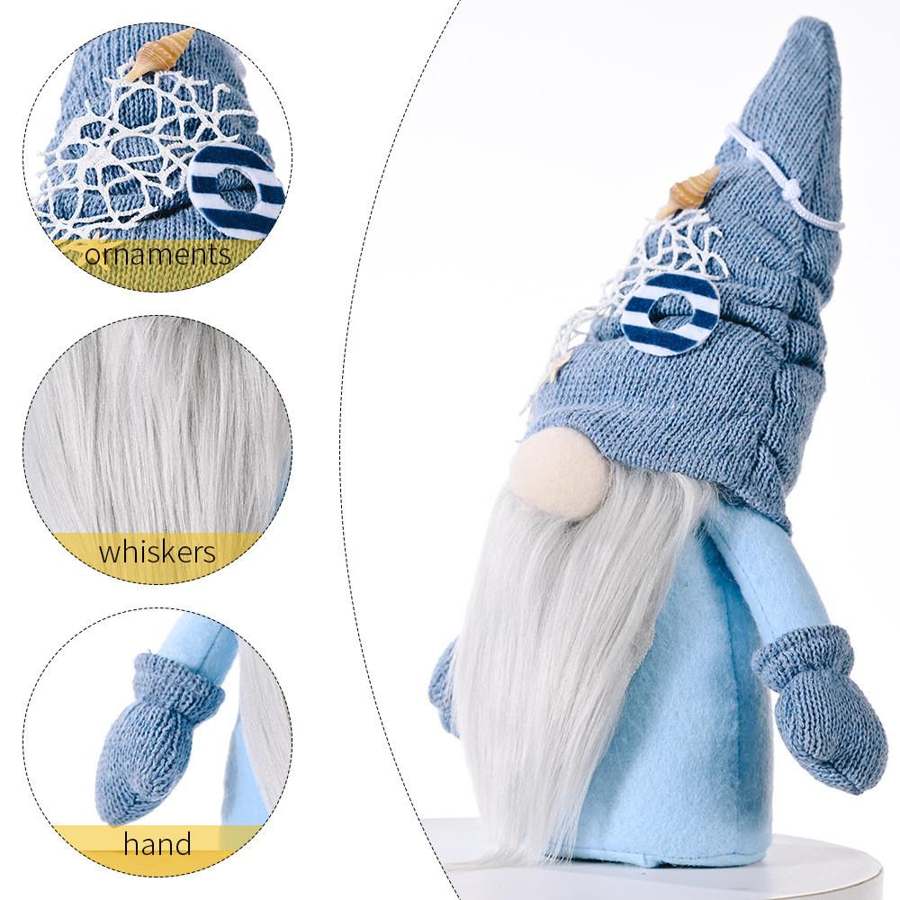 Ocean Adorable Inspired Rudolf Figurine With Knitted Hat For Festive Decorations Home