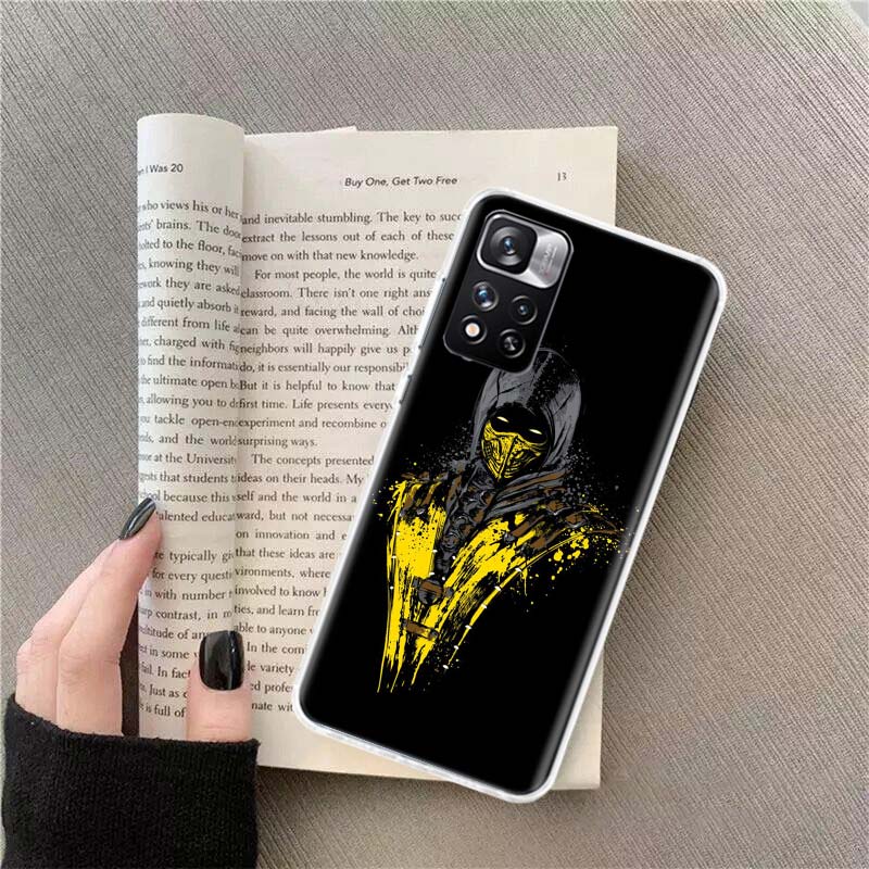 Mortal Kombat Phone Case For Xiaomi Redmi Note 11 12 14 13 Pro Plus 5G 14S 4G 12S 10 10S 11T Pro 11S 11E Coque Fundas TPU