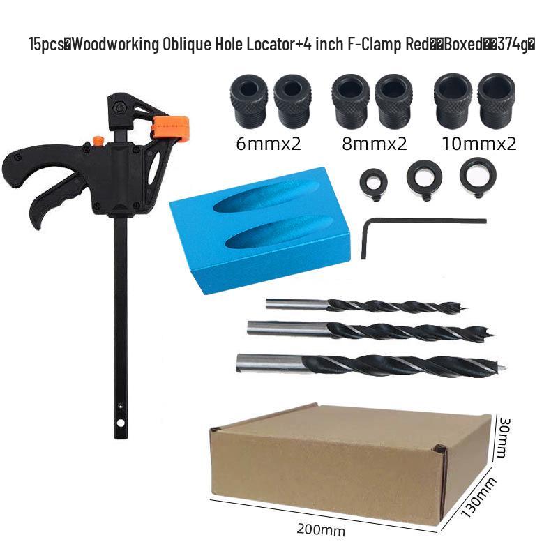 15° Blue Woodworking Oblique Hole Locator Puncher