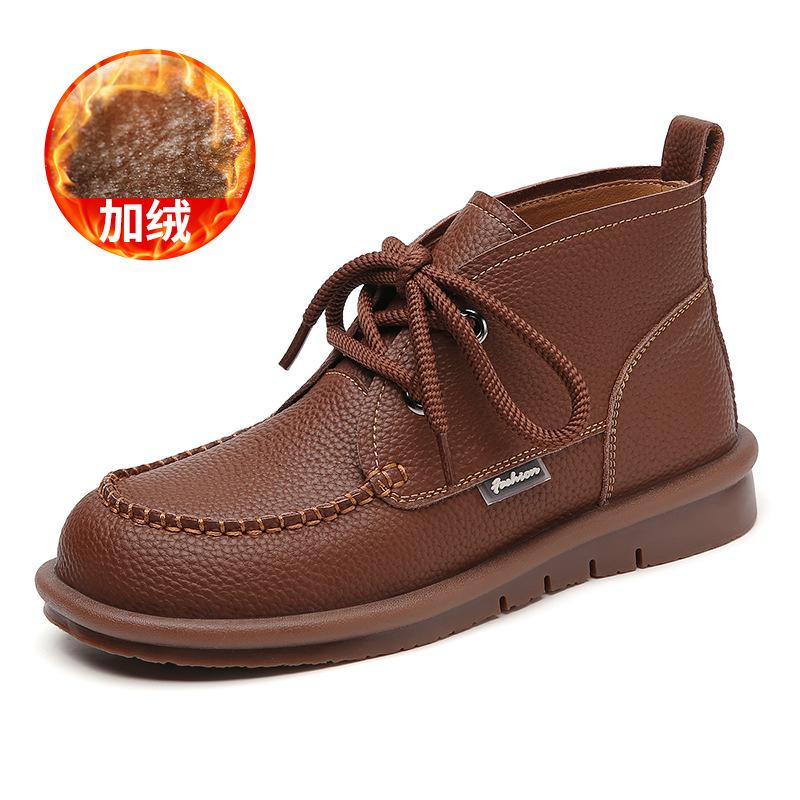 Martin Boots Women's British Style 2025 New Thick-soled Small Japanese Thin Short Boots Spring and Autumn Boots Velvet Winter