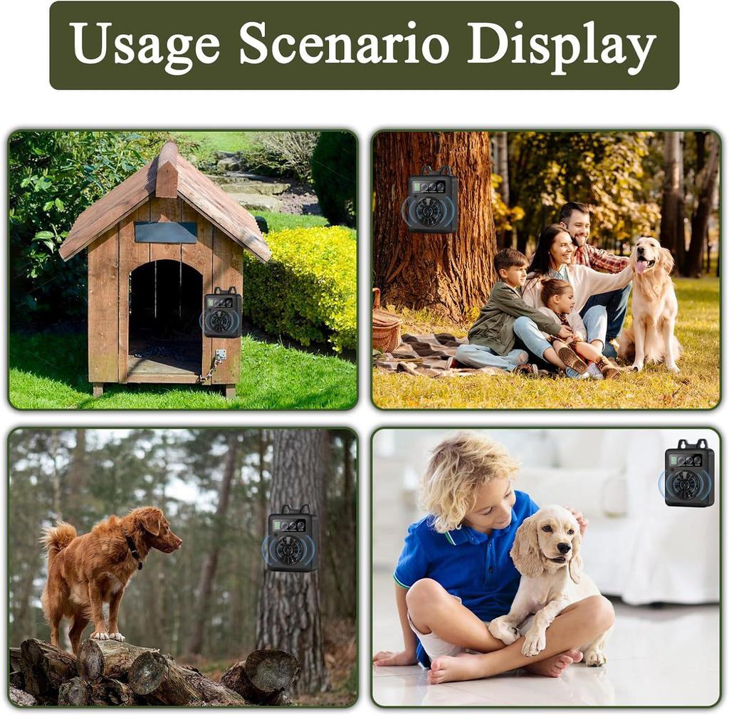 Cross-Border Ultrasonic Anti-Bark Dog Training Tool - Portable, Multifunctional, Noise-Reducing Pet Repellent.
