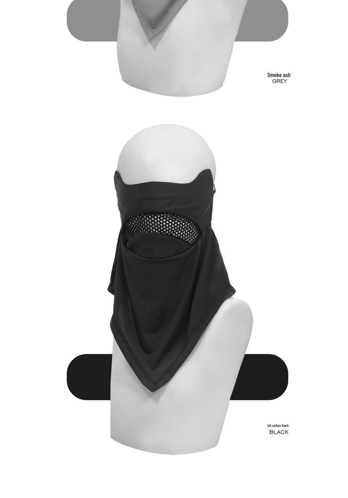 UV-Schutz Eis-Seide Gesichts- und Nackenmaske für Outdoor-Wanderungen - Unisex, Atmungsaktiver Sonnenschutz