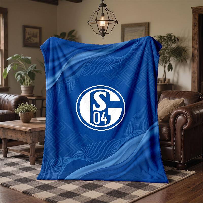 Coperta in Pile Tema Schalke 04 Morbida Accogliente Peluche Per Camera da Letto Divano Viaggio