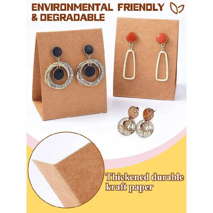 100Pcs Earring Card Holders 200x Earplug for Selling DIY Earring Jewelry Display