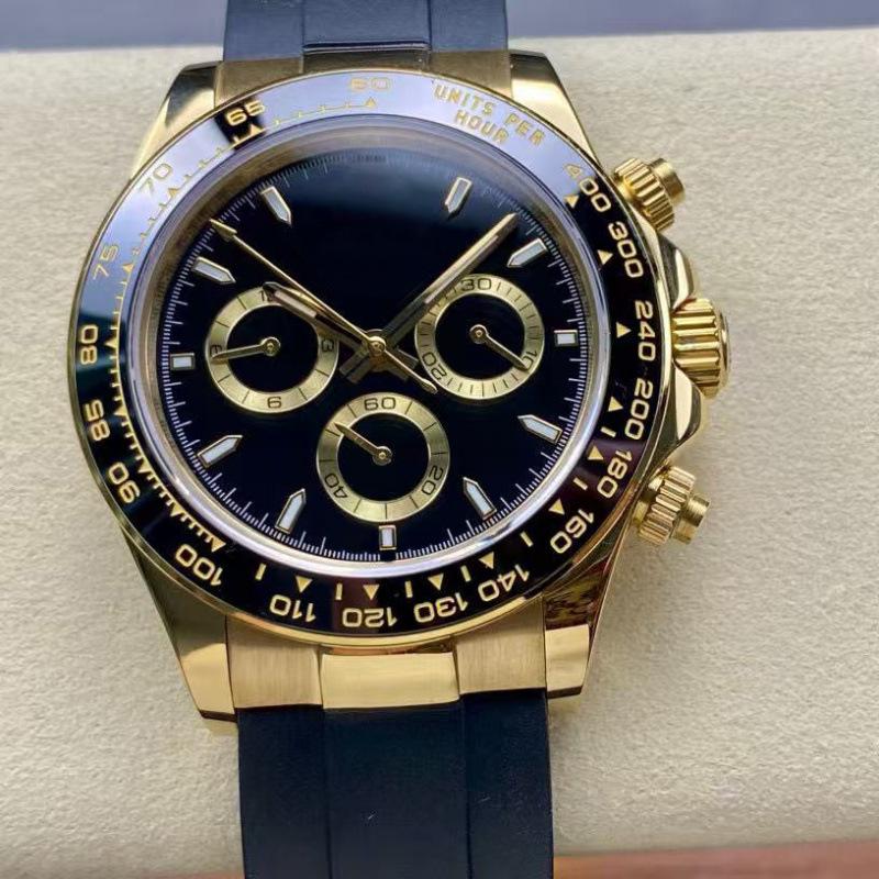 Rolex Daytona 40mm Diamond-Inlaid Multifunctional Automatic Mechanical Men's Watch.