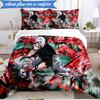 Tokyo anime Artwork 3pcs K-pop music group Bedding set,Ideal for Bedroom, Dormitory,Including Duvet Cover And 2pcs Pillowcases,Fan gifts