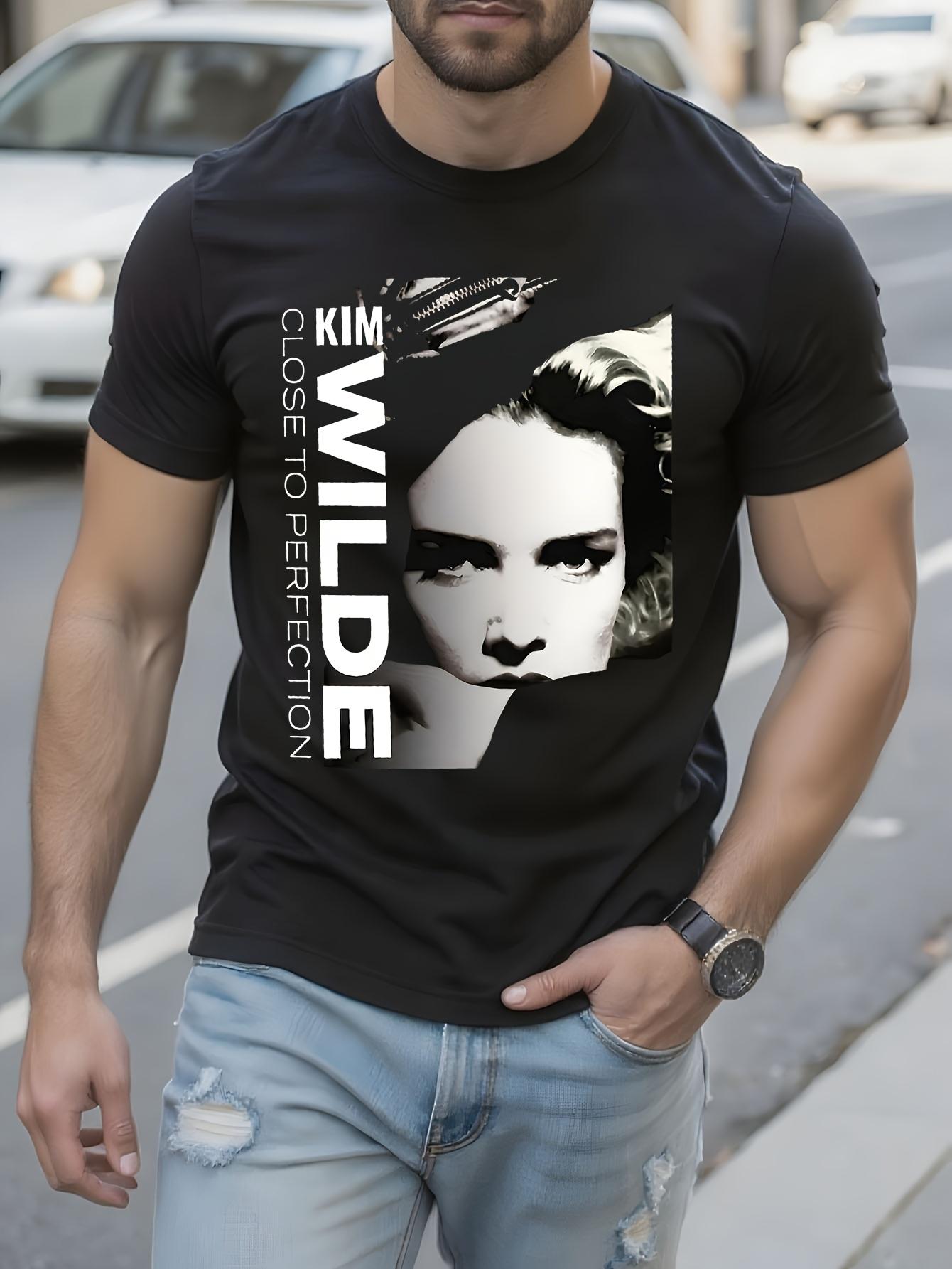 KIM WILDE Graphic Tshirt Close to Rebellion Monochrome Po... S