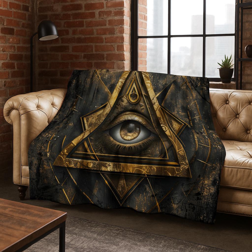 Beauty Eye of Providence Freemasonry Evil Eyes Flannel Blanket,Warm and Cozy Soft Throw Blanket for Home Bedroom Bed Sofa Kids