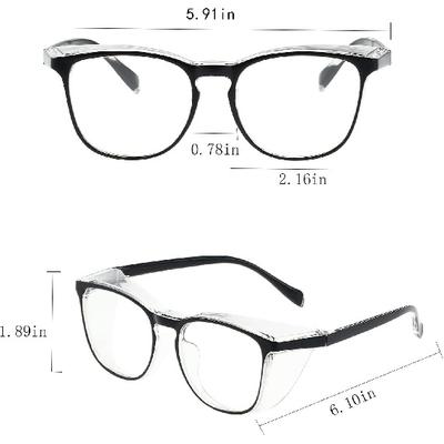 Safety Glasses for Men Women Nurses Anti Fog Stylish Fashion Comfortable Goggles with Side Shields Eye Protection for Adult