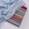 Women Big Size Plain Solid Cotton Rayon Crease Hijab Scarf Lady High Quality Wraps and Shawls Musulman Headband Islamic Turban