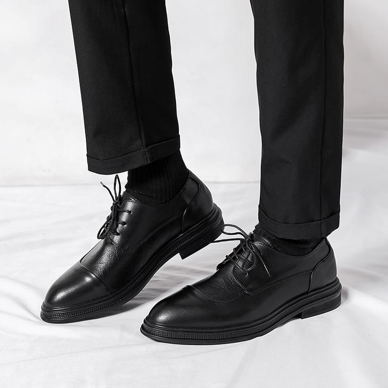 Leisure business men's leather shoes Luxury men's  Wedding Fashion Party Office Outdoor Strolling Brown Shoes 38-44