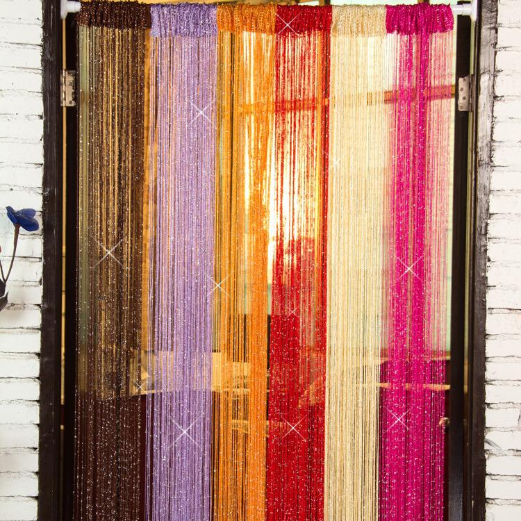 Özel Gümüş İplik Perde 1x2m - Şifreli Asılı Bölme Dekorasyonu