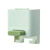 Dustproof Lid Press Cotton Swab Box Wall-mounted Press Type Cotton Swab Container Space-saving Easy Installation
