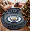 Football team City FC Pattern Round Rug, Indoor/Outdoor Mat, for Picnic, Gameroom, Bedroom, Office, Living Room, Home Decor Carpet, Birthday Gift