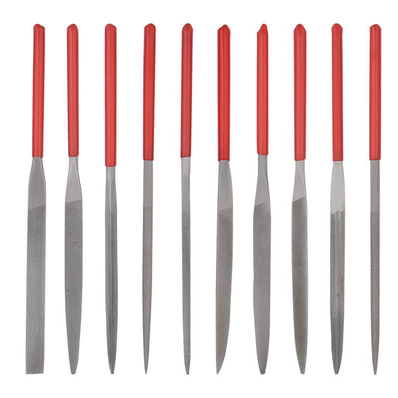 10-Piece Mini Triangular File Set for Woodworking & Metal Grinding Tools