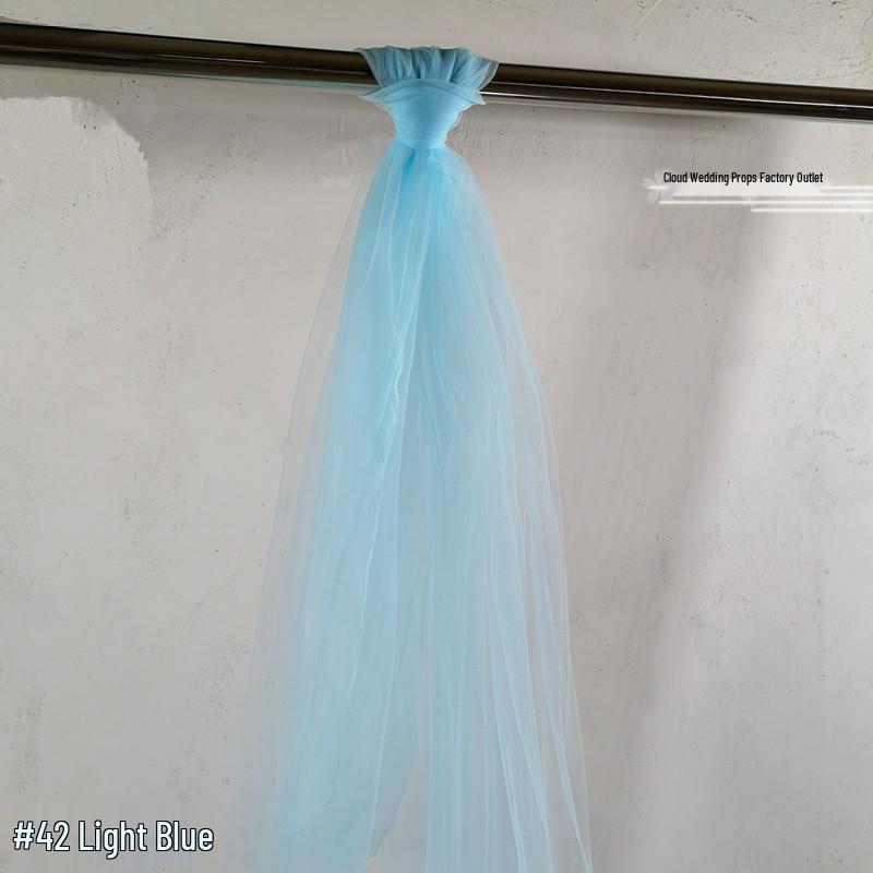 High-Density Swiss Organza Yarn Wedding Decor Fabric: Table Runner, Ceiling Drapes, Chair Sash Props