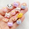 20pcs Kawaii Shiny Cute Cartoon Bear, Rabbit, Cat Flat back Resin Scrapbook Figurines DIY Home Decor Crafts