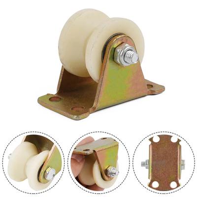 1 Pc Nylon Grooved Roller Track Pulley V/U V Nylon with Stand 30mm 45# Door Grooved Heavy Duty Rollers Sliding Heel