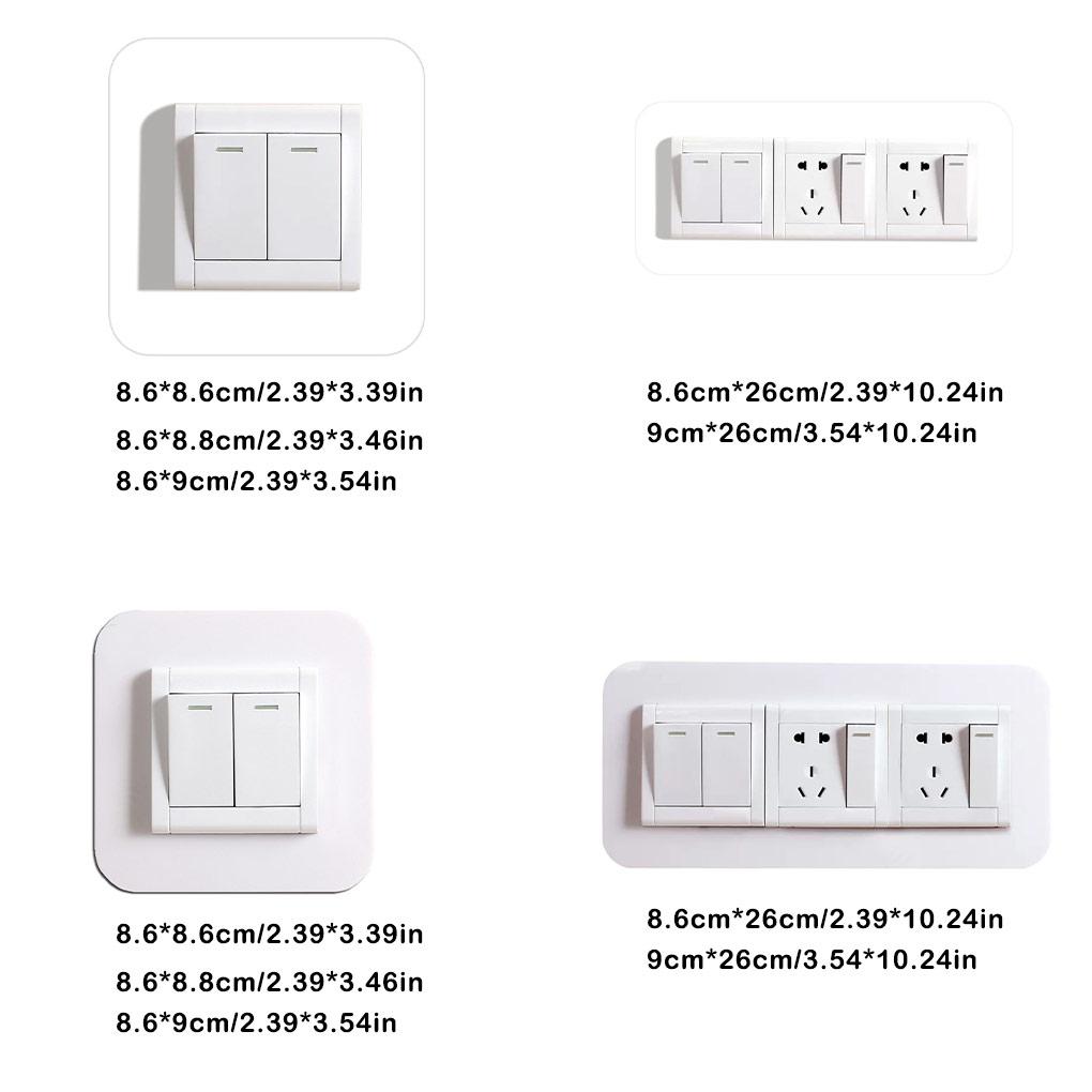 Switch Sticker Transparent White Creativity Protective Case Three-dimensional ple Socket Decoration Wall Frame