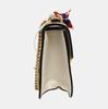[Pre-Owned] Sylvie Gold Buckle Striped Web Satin Bow Chain Mini Shoulder Bag - Very Good #13B8QNV