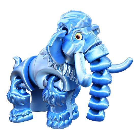 3D-gedruckte Mammutfigur, Elefanten-Ornament mit beweglichen Gelenken, Tier-Fidget-Spielzeug zur Stressbewältigung für Kinder, Dekoration für Zuhause und Büro