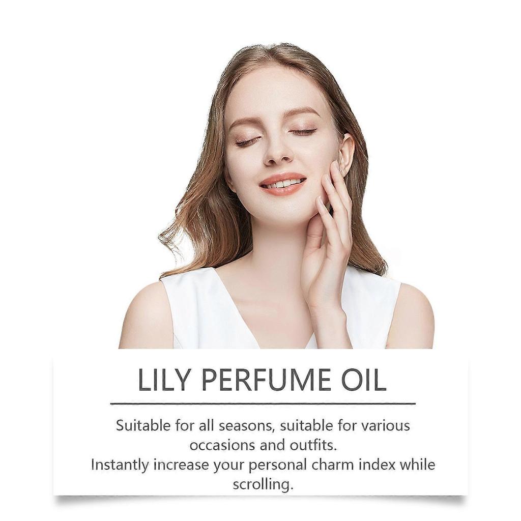Roxelis Women's Pheromone Roll-On Lily Perfume, Mild And Long-Lasting Fresh Floral Fragrance, Portable And Long-Lasting Scent less
