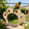 Wear Resistant Parrot Swing Toy Wooden Interactive Bird Toy Parrot Play Rack  Beak Sharpening