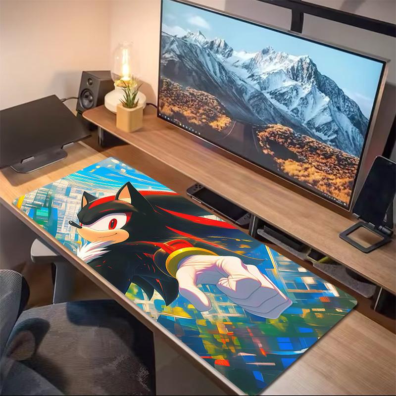 Sonic the Hedgehog Print Cushion Non-slip Laptop Tablet Big Mousepad XXL Mat Mini PC Playmat With Lock edge