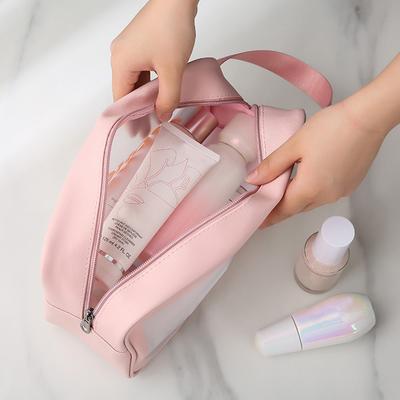 Borsa da viaggio portatile Borsa da trucco impermeabile trasparente femminile Custodia per cosmetici di grande capacità Custodia da donna di bellezza