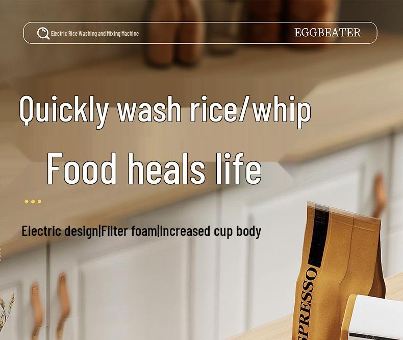 Multi-Functional Electric Egg Beater & Rice Washer 