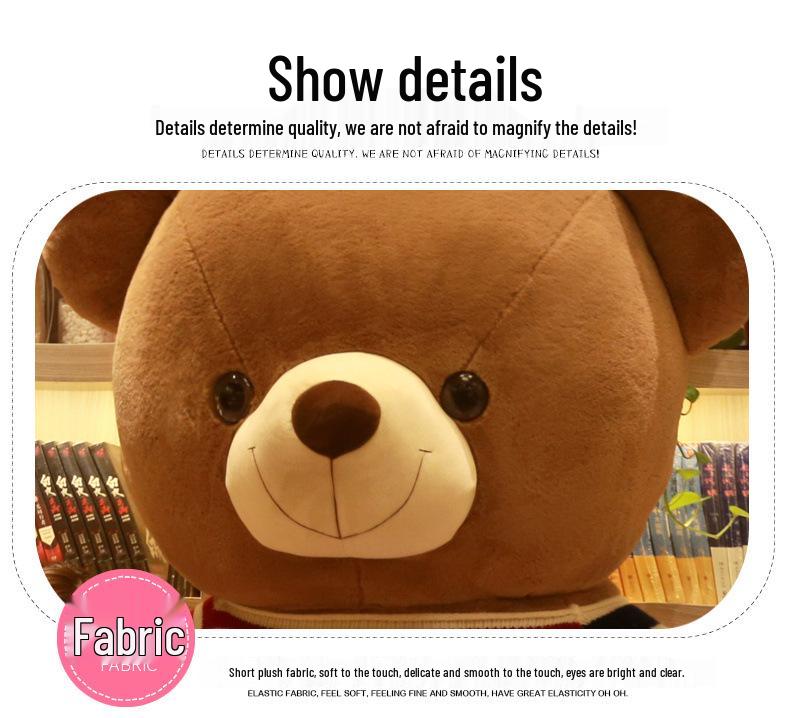 Extra Large Big Bear Plush Toy - Giant Teddy Bear for Girls' Birthday Gift