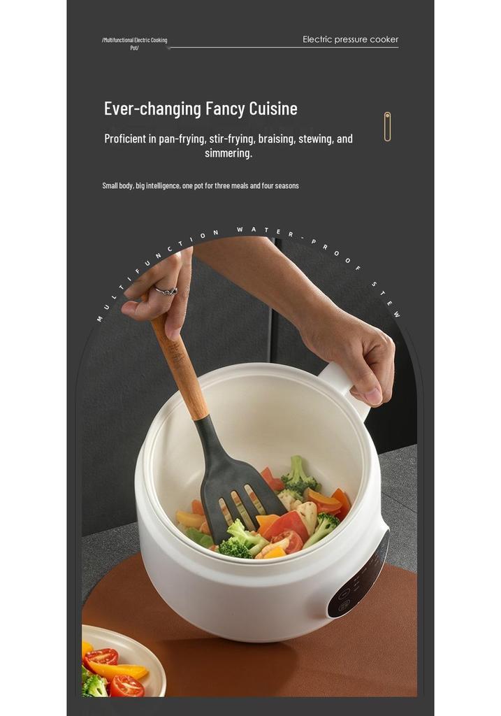 Smart Ceramic Glaze Rice Cooker: Multi-functional Large Capacity Steamer & Fryer with Double Layer Design.