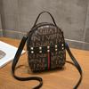 Multifunctional backpack, personalized fashion, rivet printing, student leisure trend women's bag