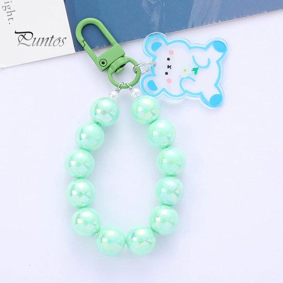 

Брелок для ключей, легко повесить, устойчивый к царапинам, анти-потерянный, неувядаемый, небьющийся, красочный, из бисера, брелок с изображением кролика, медведя, мультяшный брелок для ежедневного использования.