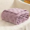Soft 3D Checkered Throw Blanket Cozy Solid Color for Bed Sofa Couch All Season