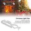 60Pcs White/Black Christmas Light Clips 1.8 X 2 X 8.5cm Outdoor Light Clips  Gutter Mounting