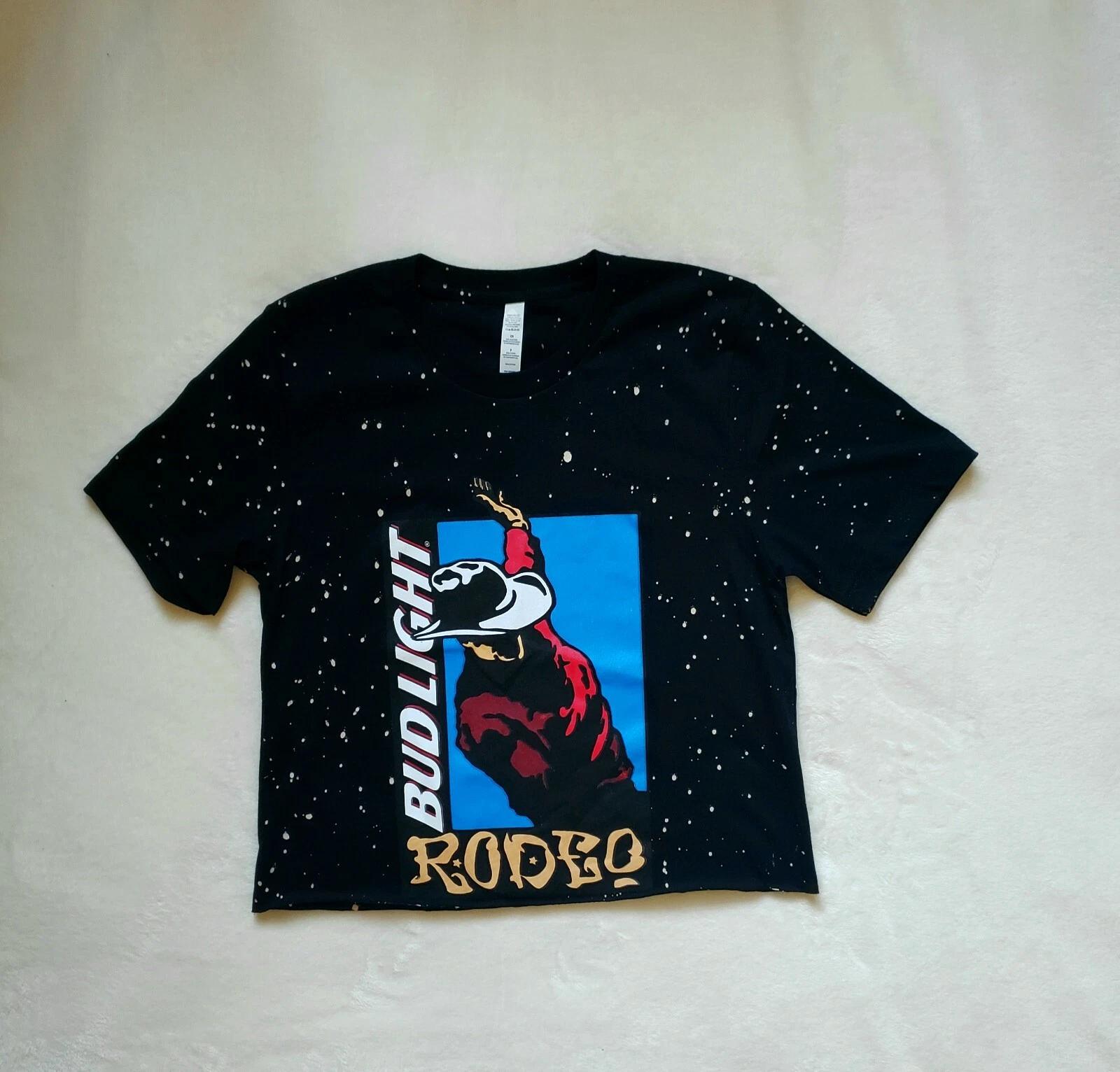 Bud Light rodeo cropped top shirt bleached 3XL