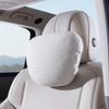 Car Ergonomic Headrest Neck Pillow Memory Foam Breathable Punching Leather for Mercedes-Benz Universal Car Interior Accessories