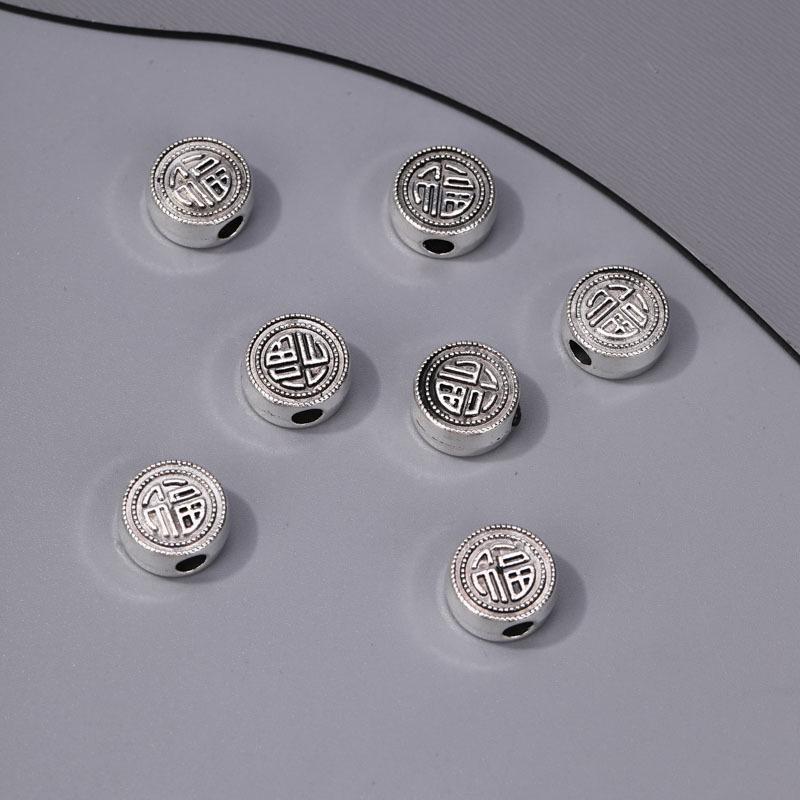Тибетское серебро Сердце Цветок Бусины для DIY Изготовления Ювелирных Изделий Ручной Работы
