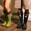 Rain Boots for Men, High-Top Rain Boots for Outer Wear, Long-Tube Waterproof and Non-Slip Couple Style Outdoor Fishing Boots