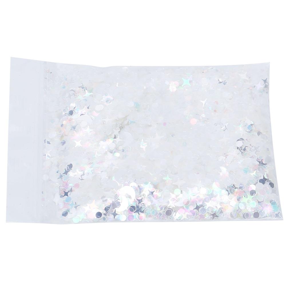 Stern Pailletten PET Silber Gemischt Fantasy Glitzer für Körper Gesicht Haar Make Up Nagelkunst MHXK 008