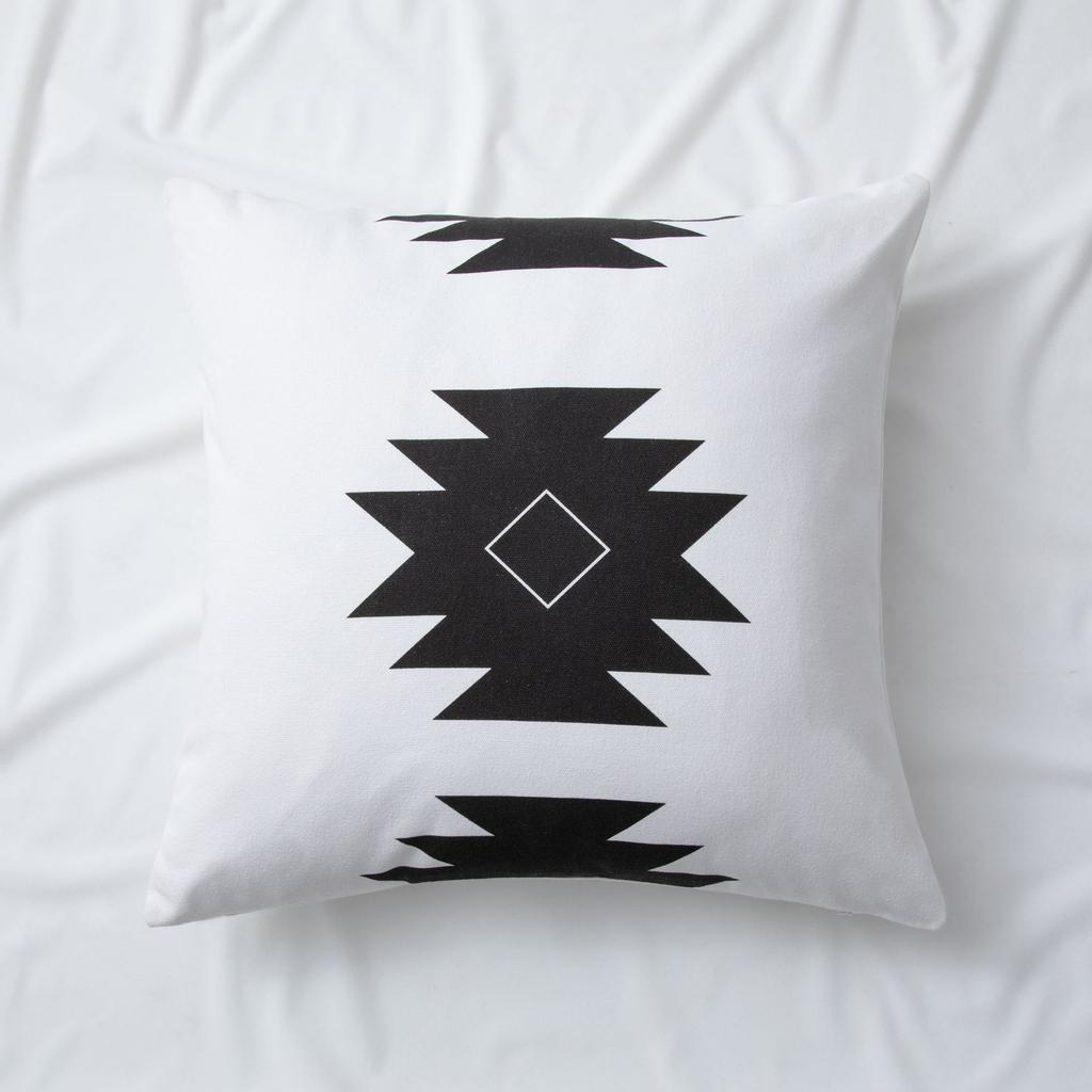 New Leather and Cotton Canvas Tassel Pillowcase Six-piece Sofa Decorative Pillowcase Set