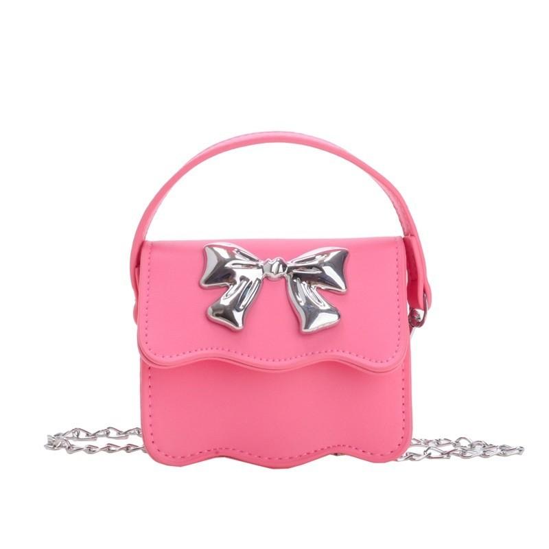 Stylish Chain Strap Children's Bag With Fashionable Bow Design For Boys And Girls
