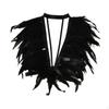 Artificial Festival Feathers Harness Decorative Bra for Role Playing Performance