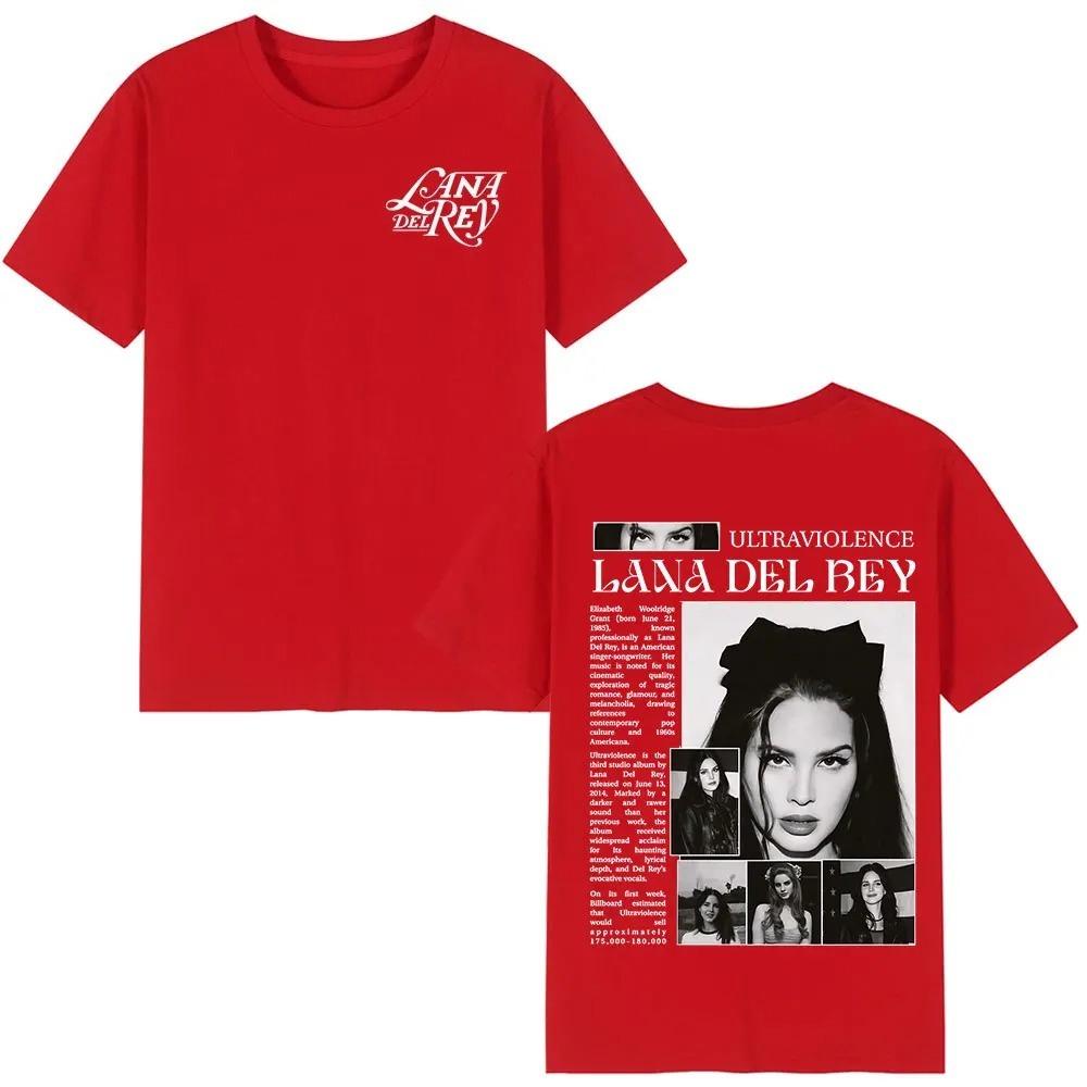 2026 Singer Lana Del Rey T Shirts Unisex Women Clothing Cotton Short Sleeve Oversized T Shirt Fashion Harajuku T-shirt Streetwear