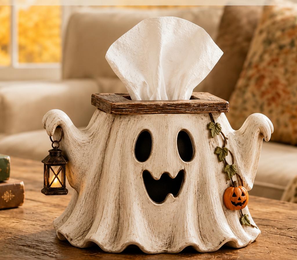 Halloween Tissueboxhoes - Grappige Gezicht Servethouder voor Badkamer, Keuken en Feestdecoratie