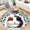 1pc Guinea Pig Wreath Chair Carpet for Office  Machine Washable Rug for Office,  Good Gift for Family or Friends yy251225231